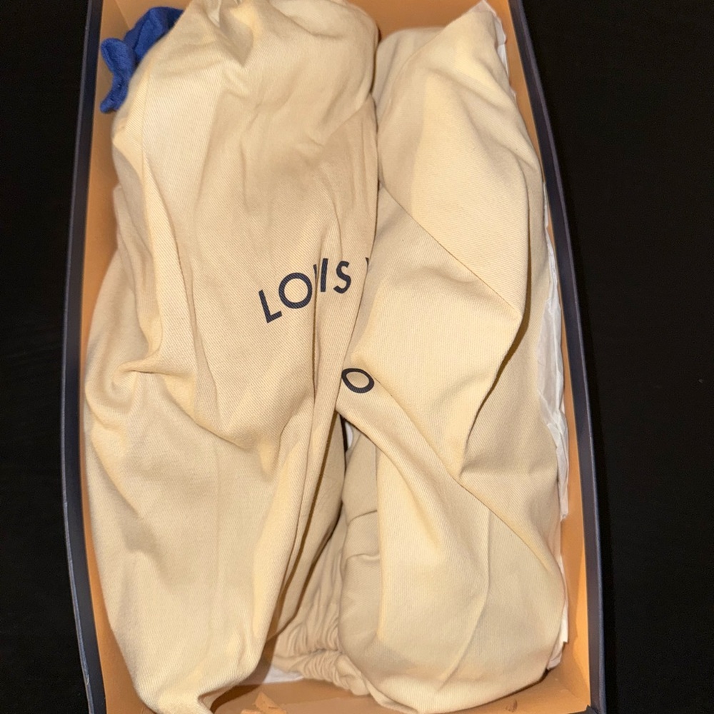 Louis Vuitton Brown and Orange Oxfords with Monogram Pattern - Picture 6 of 6